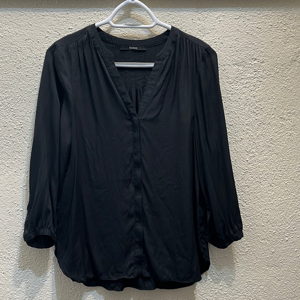 Quince 3/4 sleeve silk blouse